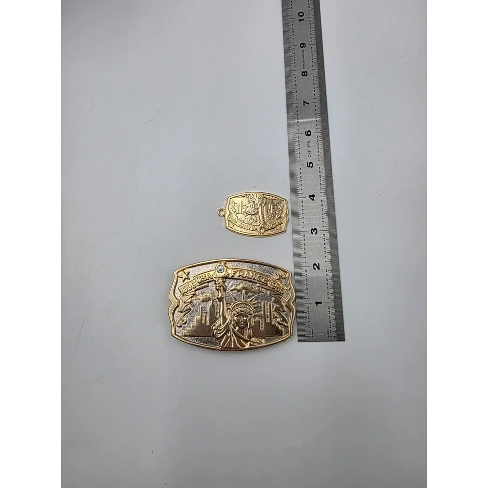VtG Hammond International Mint Diamond Edition Statue of Liberty 24k Gold Buckle